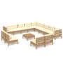 Gartenmöbel 14-teilig und Kissen Zirbenholz honigbraun von , Gartensets - Ref: Foro24-3096896, Preis: 1,00 €, Rabatt: %