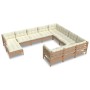 Gartenmöbel 11 Stk. und Kissen Zirbenholz honigbraun von , Gartensets - Ref: Foro24-3097046, Preis: 995,29 €, Rabatt: %