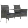 2-seater garden sofa with anthracite synthetic rattan table by vidaXL, garden benches - Ref: Foro24-47751, Price: 179,99 €, D...