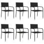 7-piece black synthetic rattan garden dining set by , Garden sets - Ref: Foro24-3156759, Price: 298,85 €, Discount: %