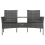 2-seater garden sofa with anthracite synthetic rattan table by vidaXL, garden benches - Ref: Foro24-47751, Price: 179,99 €, D...