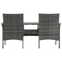 2-seater garden sofa with anthracite synthetic rattan table by vidaXL, garden benches - Ref: Foro24-47751, Price: 179,99 €, D...