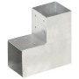 Galvanized metal L-shaped post connector 101x101 mm by , fence posts - Ref: Foro24-145477, Price: 20,38 €, Discount: %