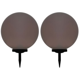 Outdoor spherical solar lamps 2 units LED RGB 50 cm by , Outdoor lighting - Ref: Foro24-277129, Price: 250,54 €, Discount: %