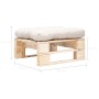 Garden pallet ottoman with sand cushion natural wood by , Outdoor ottomans - Ref: Foro24-277473, Price: 56,23 €, Discount: %