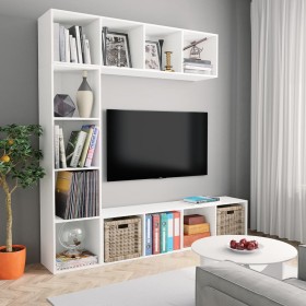 Mueble de TV y librería 3 piezas blanco 180x30x180 cm de , Librerías y estanterías - Ref: Foro24-278788, Precio: 166,99 €, De...