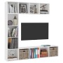 TV stand and bookshelf 3 pieces white 180x30x180 cm by , Bookcases and shelves - Ref: Foro24-278788, Price: 179,54 €, Discoun...