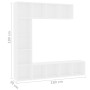 TV stand and bookshelf 3 pieces white 180x30x180 cm by , Bookcases and shelves - Ref: Foro24-278788, Price: 179,54 €, Discoun...