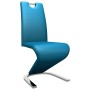 Dining chairs zigzag shape 2 pcs blue synthetic leather by , dining chairs - Ref: Foro24-282578, Price: 192,40 €, Discount: %