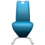 Dining chairs zigzag shape 2 pcs blue synthetic leather by , dining chairs - Ref: Foro24-282578, Price: 192,40 €, Discount: %