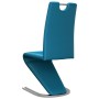 Dining chairs zigzag shape 2 pcs blue synthetic leather by , dining chairs - Ref: Foro24-282578, Price: 192,40 €, Discount: %