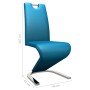 Dining chairs zigzag shape 2 pcs blue synthetic leather by , dining chairs - Ref: Foro24-282578, Price: 192,40 €, Discount: %