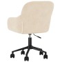 Cream-colored velvet swivel office chair by , Office chairs - Ref: Foro24-344876, Price: 91,99 €, Discount: %