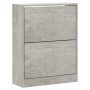 Schuhschrank Sperrholz Beton grau 63x24x81cm von , Schuhregale und Schuhorganisatoren - Ref: Foro24-342559, Preis: 66,51 €, R...