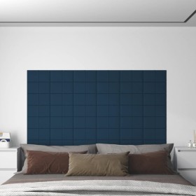 Wall panels 12 pcs blue velvet 30x15 cm 0.54 m² by , Wall covering - Ref: Foro24-344020, Price: 23,99 €, Discount: %