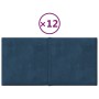 Wall panels 12 pcs blue velvet 30x15 cm 0.54 m² by , Wall covering - Ref: Foro24-344020, Price: 23,93 €, Discount: %