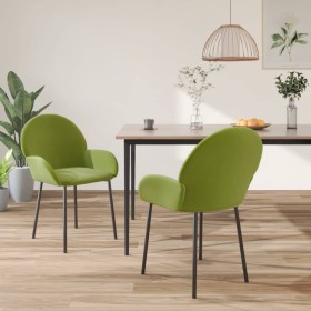 Sillas de comedor 2 unidades terciopelo verde claro de , Sillas de comedor - Ref: Foro24-344766, Precio: 108,99 €, Descuento: %