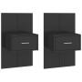 Wall bedside tables 2 black units by vidaXL, Nightstands - Ref: Foro24-810974, Price: 63,34 €, Discount: %