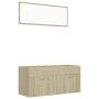 Set de muebles de baño 2 pzas contrachapada roble Sonoma de , Muebles de baño - Ref: Foro24-804812, Precio: 77,54 €, Descuent...