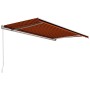 Toldo retráctil manual naranja y marrón 500x300 cm de , Toldos - Ref: Foro24-3051222, Precio: 424,20 €, Descuento: %