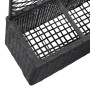 Mesh and flowerbed with 3 black synthetic rattan pots 83x30x130 cm by vidaXL, Pots and planters - Ref: Foro24-46932, Price: 9...