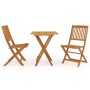 Folding 3-piece solid acacia wood garden dining set by , Garden sets - Ref: Foro24-3058254, Price: 156,36 €, Discount: %