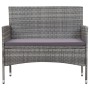 Set muebles de jardín 2 piezas con cojín ratán sintético gris de , Conjuntos de jardín - Ref: Foro24-3059320, Precio: 136,99 ...