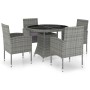 Set comedor jardín 5 pzas ratán sintético gris antracita y gris de , Conjuntos de jardín - Ref: Foro24-3059430, Precio: 449,9...