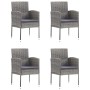 5-piece garden dining set made of synthetic rattan in anthracite gray and gray. by , Garden sets - Ref: Foro24-3059430, Price...