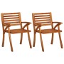 Sillas de comedor jardín con cojines 2 uds madera maciza acacia de , Sillas de jardín - Ref: Foro24-3060852, Precio: 191,40 €...