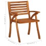 Dining garden chairs with cushions 2 units solid acacia wood by , Garden chairs - Ref: Foro24-3060852, Price: 191,40 €, Disco...