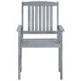 Garden chairs with cushions 4 pcs solid acacia wood in gray by , Garden chairs - Ref: Foro24-3061274, Price: 264,32 €, Discou...