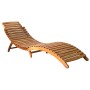 Garden sun lounger with solid acacia wood cushion. by , Loungers - Ref: Foro24-3061585, Price: 173,61 €, Discount: %