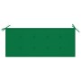 Batavia solid teak wood bench with green cushion 120 cm by , garden benches - Ref: Foro24-3062159, Price: 214,10 €, Discount: %