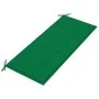 Batavia Bank aus massivem Teakholz mit grünem Kissen 120 cm von , Gartenbänke - Ref: Foro24-3062159, Preis: 211,19 €, Rabatt: %