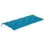 Banco Batavia de teca maciza con cojín azul claro 120 cm de , Bancos de jardín - Ref: Foro24-3062173, Precio: 214,16 €, Descu...