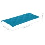 Banco Batavia de teca maciza con cojín azul claro 120 cm de , Bancos de jardín - Ref: Foro24-3062173, Precio: 206,99 €, Descu...