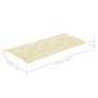 Banco Batavia de teca maciza con cojín blanco crema 120 cm de , Bancos de jardín - Ref: Foro24-3062171, Precio: 206,99 €, Des...