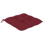 Sillas de jardín con cojines 4 uds madera de teca rojo tinto de , Sillas de jardín - Ref: Foro24-3062313, Precio: 332,99 €, D...