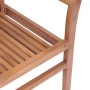 Dining chairs 2 units solid teak wood with blue cushions by , Garden chairs - Ref: Foro24-3062599, Price: 191,99 €, Discount: %