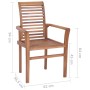 Dining chairs 2 units solid teak wood with blue cushions by , Garden chairs - Ref: Foro24-3062599, Price: 191,99 €, Discount: %