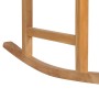 Silla mecedora de madera maciza de teca con cojín negro de , Sillas de jardín - Ref: Foro24-3062779, Precio: 156,25 €, Descue...