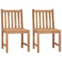 Garden chairs, 2 units, solid teak wood with cushions by , Garden chairs - Ref: Foro24-3062938, Price: 214,68 €, Discount: %