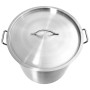 Stainless steel pot 50 L 40x40 cm by vidaXL, tall pots - Ref: Foro24-51135, Price: 130,28 €, Discount: %