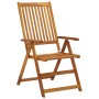 Reclining garden chairs 2 units solid acacia wood with cushions by , Garden chairs - Ref: Foro24-3064069, Price: 171,99 €, Di...