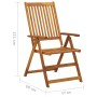 Reclining garden chairs 2 units solid acacia wood with cushions by , Garden chairs - Ref: Foro24-3064069, Price: 171,99 €, Di...