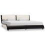 Estructura de cama cuero sintético negro y blanco 180x200 cm de , Camas y somieres - Ref: Foro24-280361, Precio: 232,93 €, De...