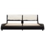 Estructura de cama cuero sintético negro y blanco 180x200 cm de , Camas y somieres - Ref: Foro24-280361, Precio: 232,93 €, De...