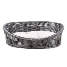 D&D Rustic pet bed with gray rattan cushion XL by D&D, Beds for dogs - Ref: Foro24-427115, Price: 96,87 €, Discount: %