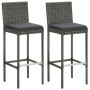 3-piece garden bar furniture set and gray PE rattan cushions by , Garden sets - Ref: Foro24-3064857, Price: 306,94 €, Discoun...